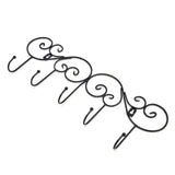Coat Hook Hanging Door Wall Hanger Kitchen Bathroom Hanger with 5 Hook Bracket for Towel Clothes Hat