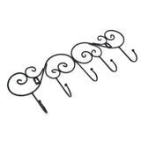 Coat Hook Hanging Door Wall Hanger Kitchen Bathroom Hanger with 5 Hook Bracket for Towel Clothes Hat - Extra Image