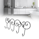Coat Hook Hanging Door Wall Hanger Kitchen Bathroom Hanger with 5 Hook Bracket for Towel Clothes Hat