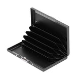 Credit Card Holder Protector Stainless Steel Credit Card Wallet Business Card Case for Men and WomenBlack