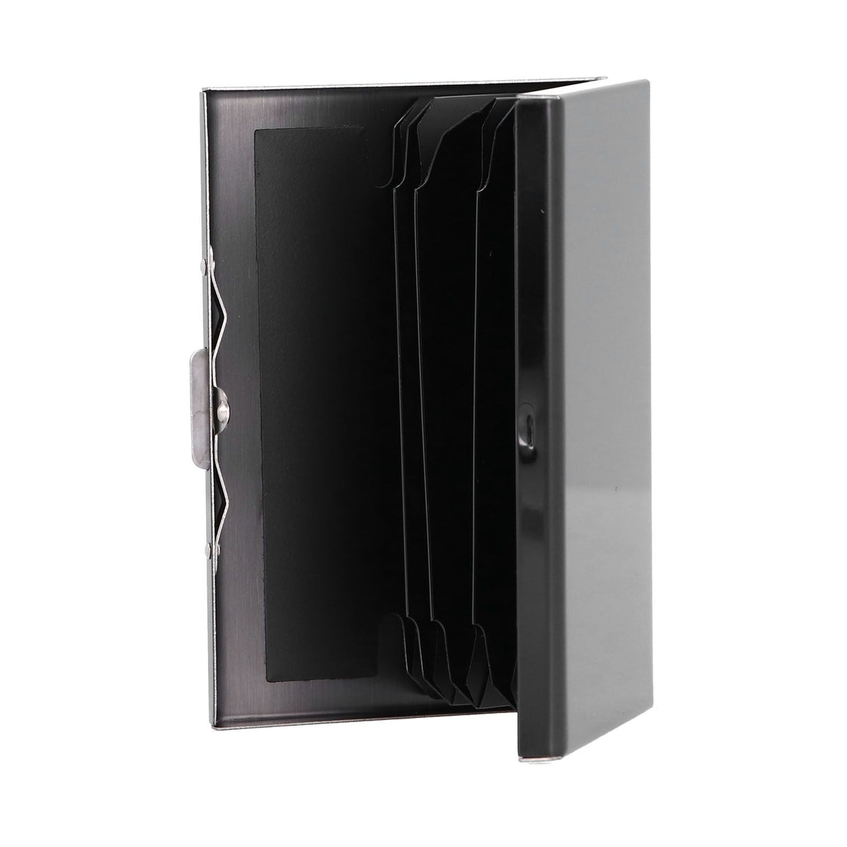 Credit Card Holder Protector Stainless Steel Credit Card Wallet Business Card Case for Men and WomenBlack