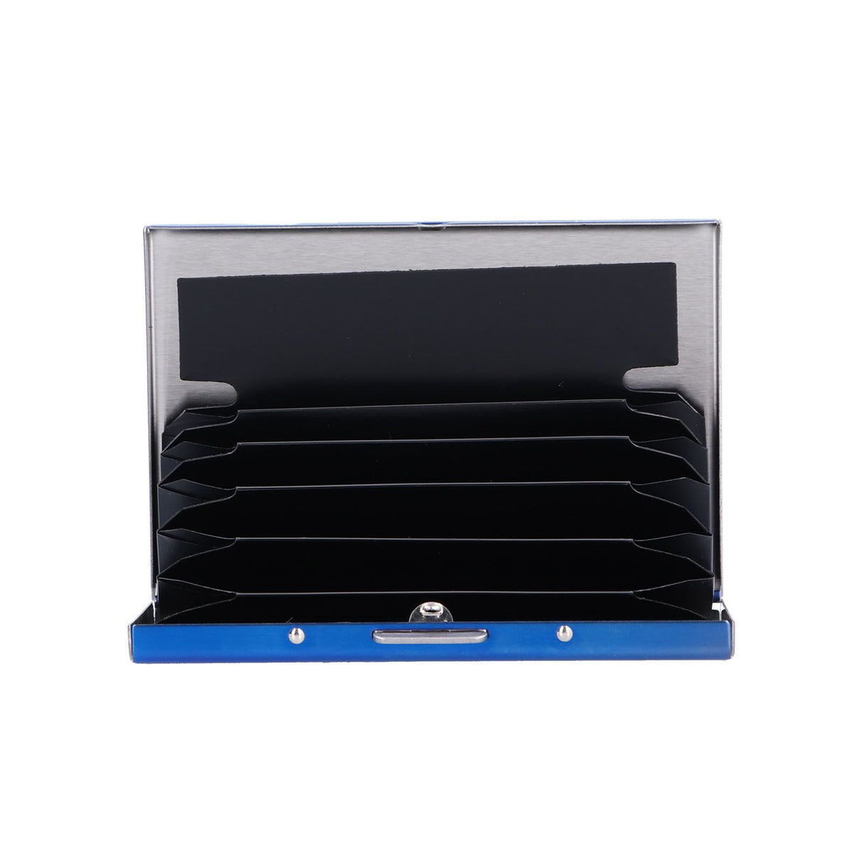 Credit Card Holder Protector Stainless Steel Credit Card Wallet Business Card Case for Men and WomenBlue