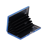 Credit Card Holder Protector Stainless Steel Credit Card Wallet Business Card Case for Men and WomenBlue - Low Angle
