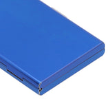 Credit Card Holder Protector Stainless Steel Credit Card Wallet Business Card Case for Men and WomenBlue