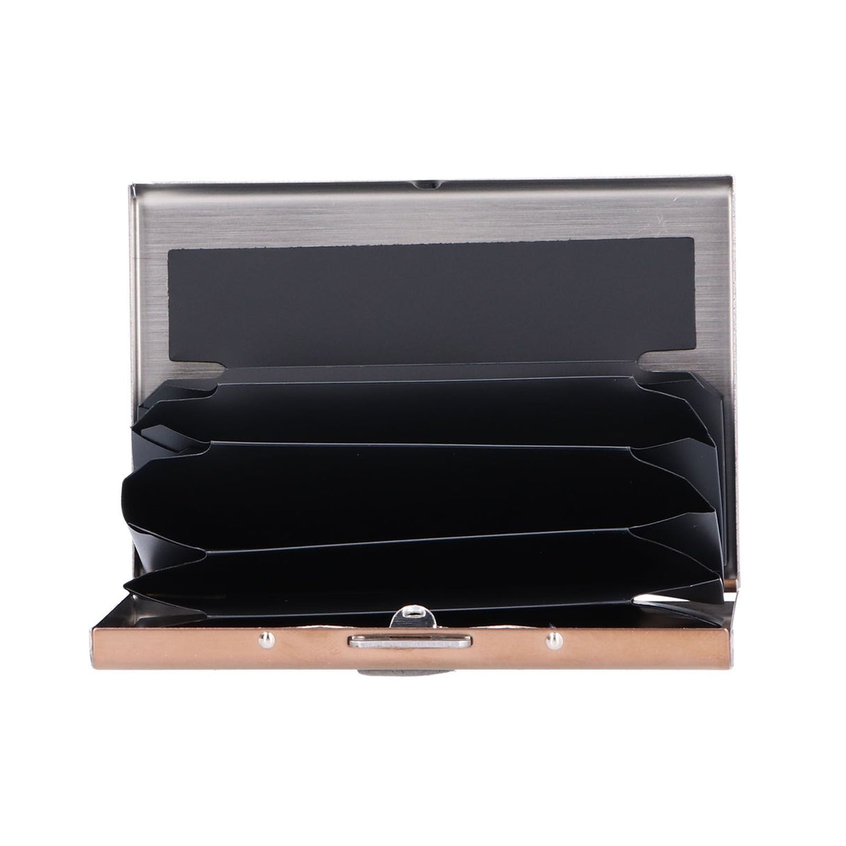 Credit Card Holder Protector Stainless Steel Credit Card Wallet Business Card Case for Men and WomenRose Gold