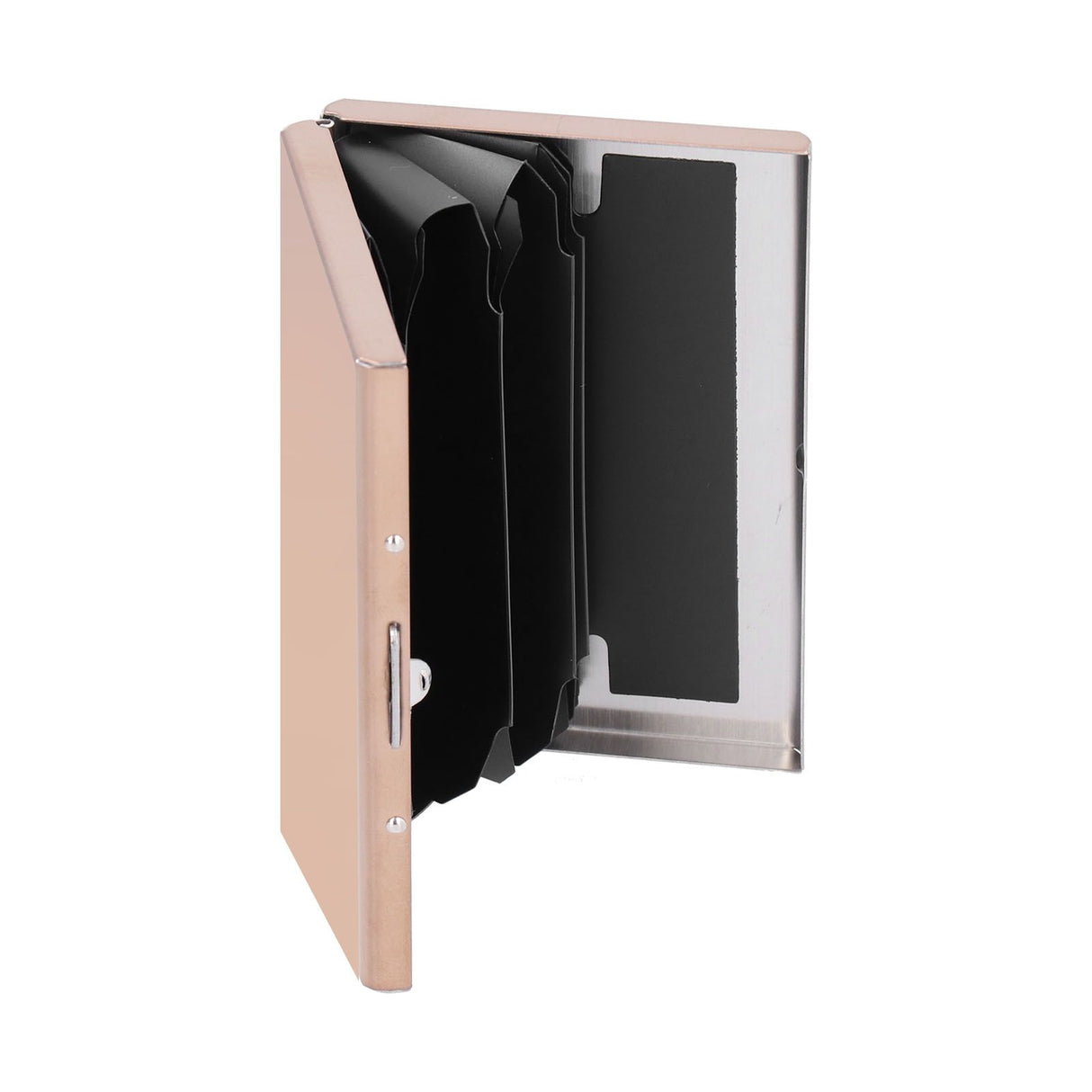 Credit Card Holder Protector Stainless Steel Credit Card Wallet Business Card Case for Men and WomenRose Gold