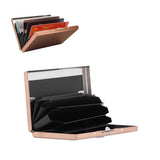 Credit Card Holder Protector Stainless Steel Credit Card Wallet Business Card Case for Men and WomenRose Gold