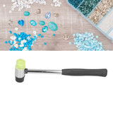 Mini Hamme Double Sided Rubber Nylon Hammer Hand Tool with Non Slip Handle for Household Jewelry Craft - Extra Image