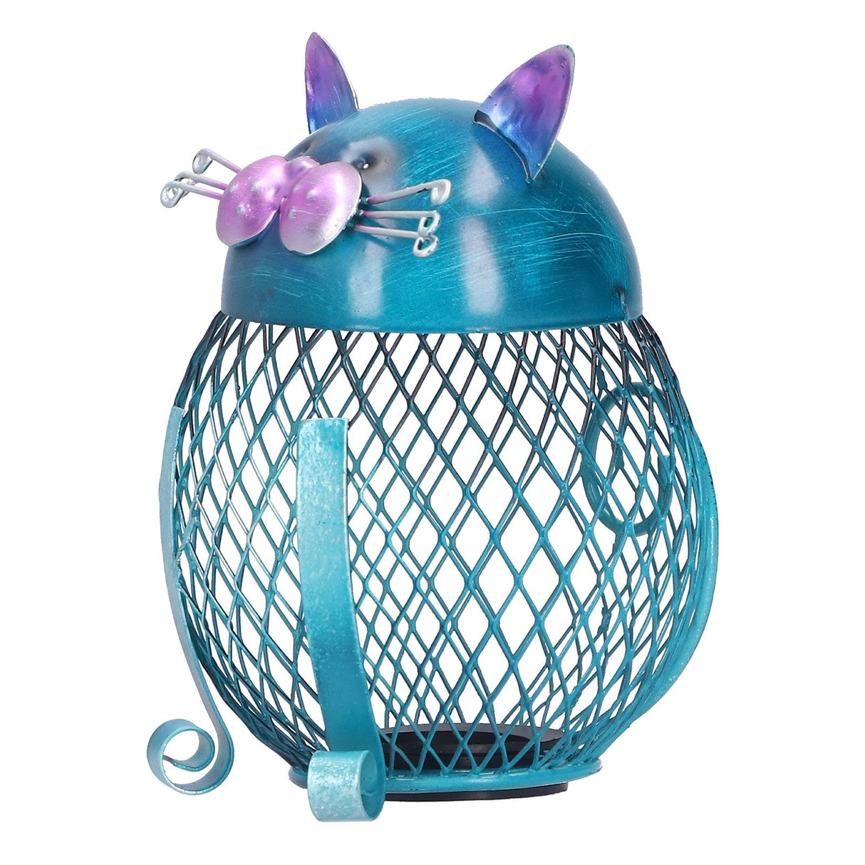 Coin Box Cat Animal Decoration Wrought Iron Handmade Money Saving Box Birthday Gift