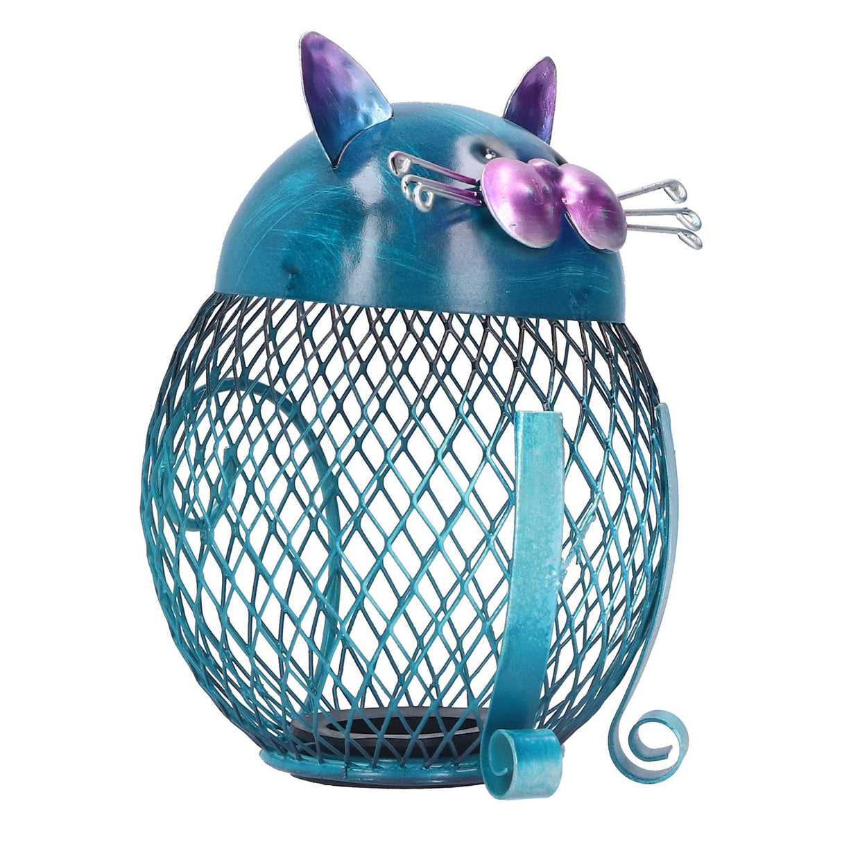 Coin Box Cat Animal Decoration Wrought Iron Handmade Money Saving Box Birthday Gift