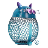 Coin Box Cat Animal Decoration Wrought Iron Handmade Money Saving Box Birthday Gift