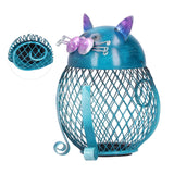Coin Box Cat Animal Decoration Wrought Iron Handmade Money Saving Box Birthday Gift