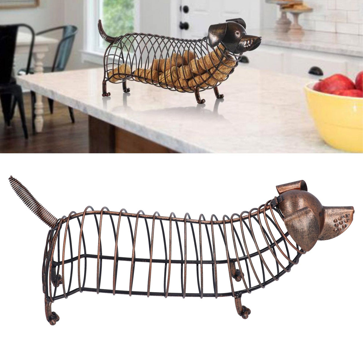 Wine Cork Jar Home Metal Cork Storage Tank Home Decoration Crafts for Living Room