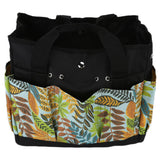 Garden Tool Bag Flower Printing Multifunctional Portable Gardening Storage Bag Tote Bag with Pockets - Rear View