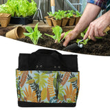 Garden Tool Bag Flower Printing Multifunctional Portable Gardening Storage Bag Tote Bag with Pockets - Extra Image