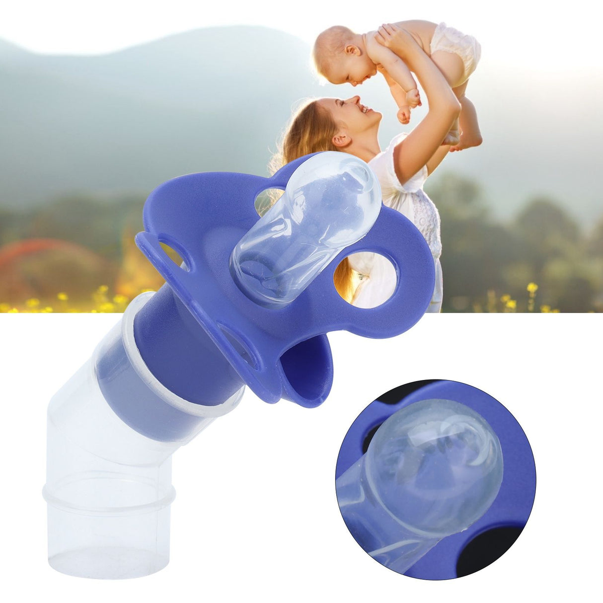 Baby Atomization Pacifier Portable Nebulize Cup Adapter Silicone Nebulizer Pacifier