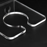 Bathtub Wine Glass Holder with Suction Cups Transparent Acrylic Portable Goblet Rack for Home Bathroom