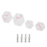 4Pcs Marble Pattern Wall Mounted Hook Hex Shaped Modern Decorative Hook for Bedroom Door Home - Side View