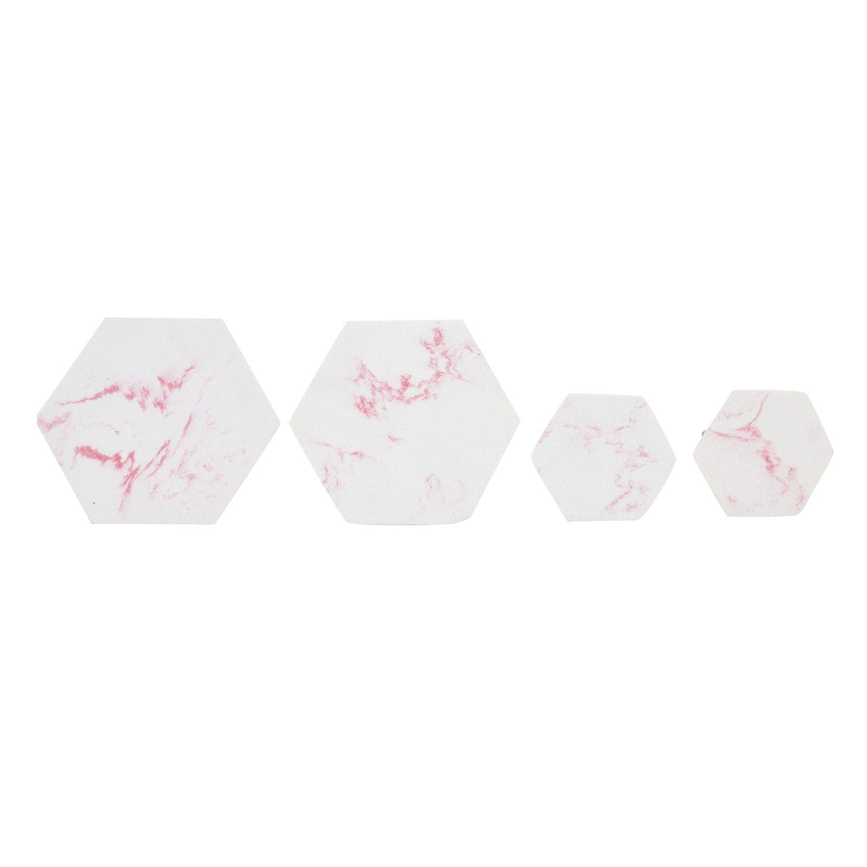 4Pcs Marble Pattern Wall Mounted Hook Hex Shaped Modern Decorative Hook for Bedroom Door Home