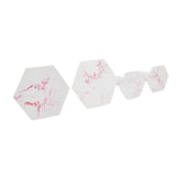 4Pcs Marble Pattern Wall Mounted Hook Hex Shaped Modern Decorative Hook for Bedroom Door Home