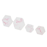 4Pcs Marble Pattern Wall Mounted Hook Hex Shaped Modern Decorative Hook for Bedroom Door Home