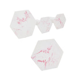 4Pcs Marble Pattern Wall Mounted Hook Hex Shaped Modern Decorative Hook for Bedroom Door Home