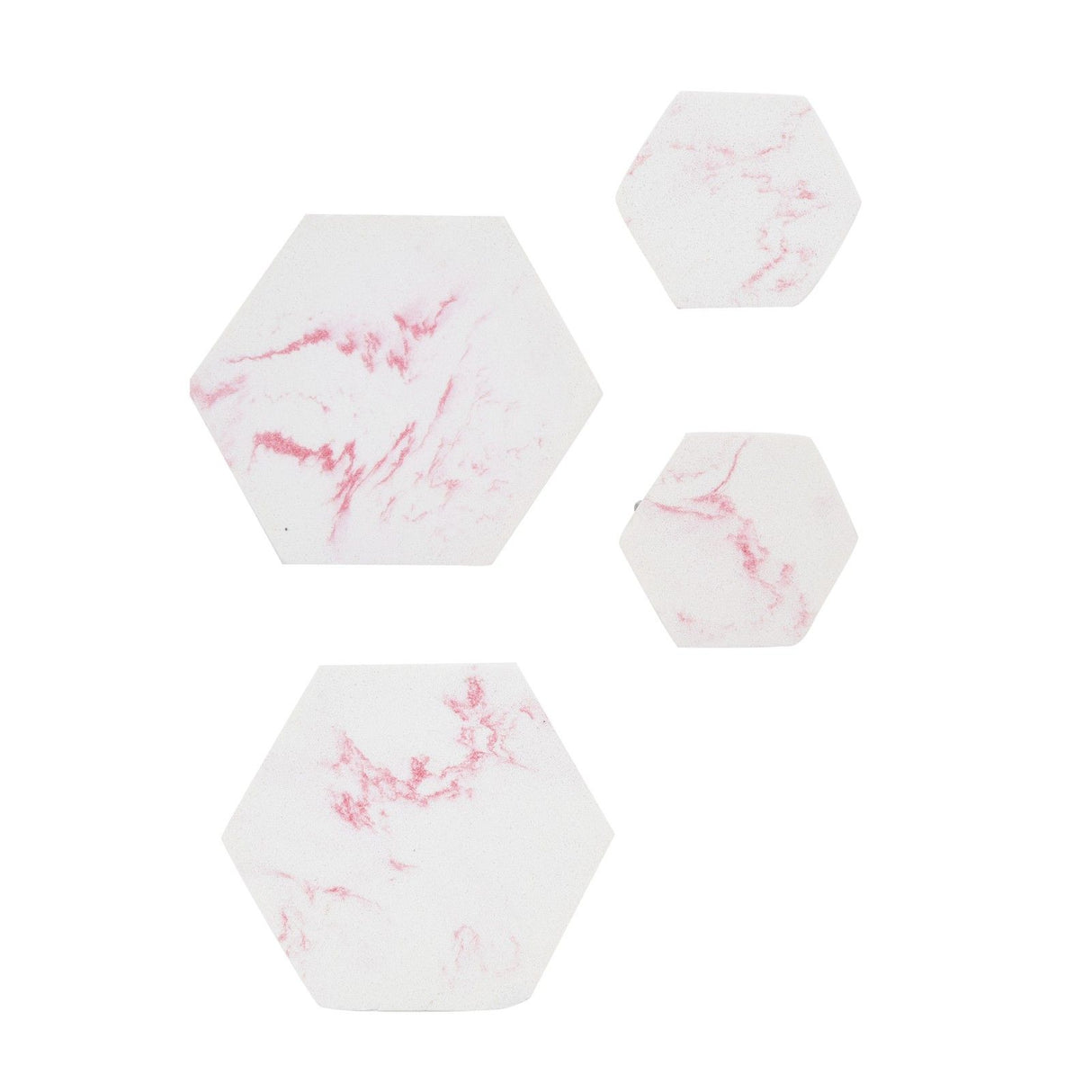 4Pcs Marble Pattern Wall Mounted Hook Hex Shaped Modern Decorative Hook for Bedroom Door Home