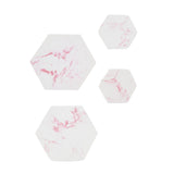 4Pcs Marble Pattern Wall Mounted Hook Hex Shaped Modern Decorative Hook for Bedroom Door Home - Extra Image