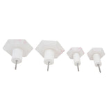 4Pcs Marble Pattern Wall Mounted Hook Hex Shaped Modern Decorative Hook for Bedroom Door Home - Extra Image