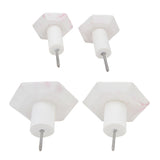 4Pcs Marble Pattern Wall Mounted Hook Hex Shaped Modern Decorative Hook for Bedroom Door Home - Extra Image