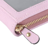 Credit Card Bag with Zipper Fashionable Mini Portable Antimagnetic ID Cards Holder Wallet PurseLight Purple - Extra Image