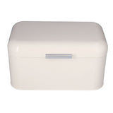 Milky White Bread Box Safe Odorless Large Capacity Anti Fingerprint Retro Tin Bread Box