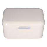 Milky White Bread Box Safe Odorless Large Capacity Anti Fingerprint Retro Tin Bread Box - Front View