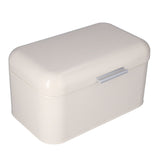 Milky White Bread Box Safe Odorless Large Capacity Anti Fingerprint Retro Tin Bread Box