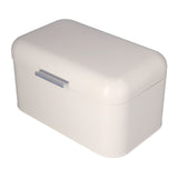 Milky White Bread Box Safe Odorless Large Capacity Anti Fingerprint Retro Tin Bread Box