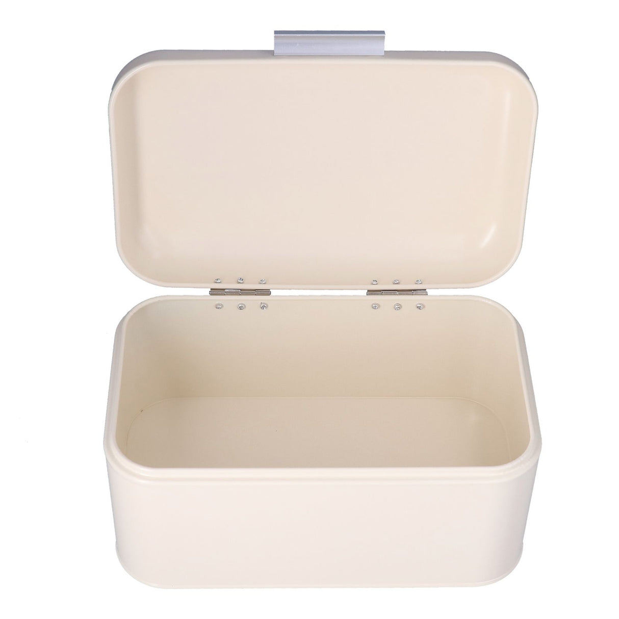 Milky White Bread Box Safe Odorless Large Capacity Anti Fingerprint Retro Tin Bread Box
