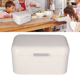 Milky White Bread Box Safe Odorless Large Capacity Anti Fingerprint Retro Tin Bread Box - Extra Image