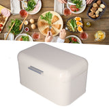 Milky White Bread Box Safe Odorless Large Capacity Anti Fingerprint Retro Tin Bread Box
