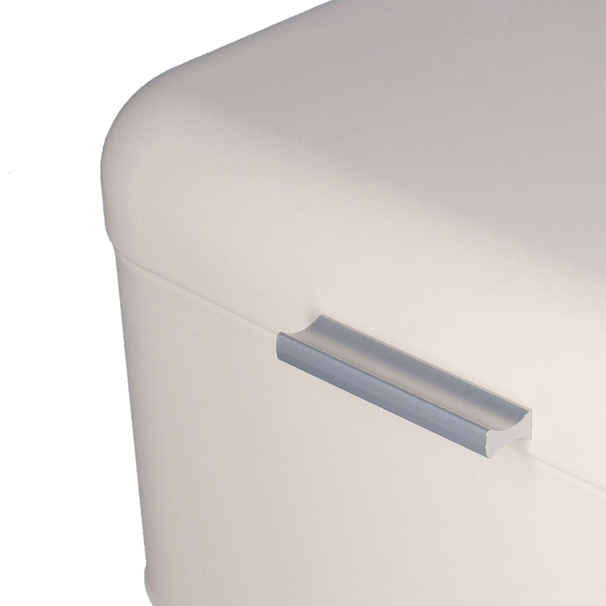 Milky White Bread Box Safe Odorless Large Capacity Anti Fingerprint Retro Tin Bread Box