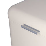 Milky White Bread Box Safe Odorless Large Capacity Anti Fingerprint Retro Tin Bread Box