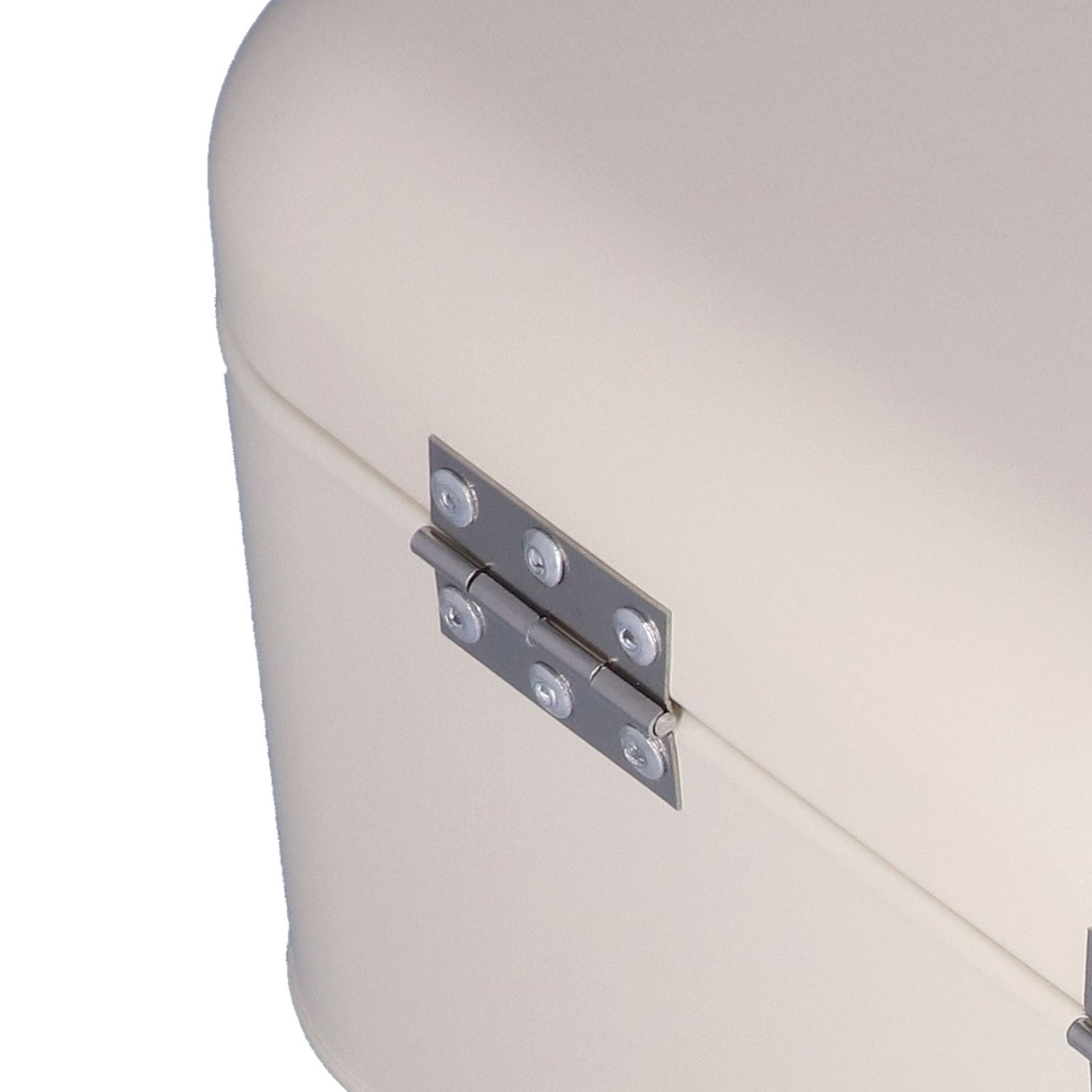 Milky White Bread Box Safe Odorless Large Capacity Anti Fingerprint Retro Tin Bread Box