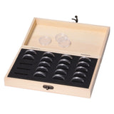 20 Grid Coin Collection Box Wooden Coin Protection Storage Box for Home Office Living Room