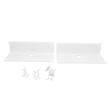2Pcs Display Shelf Acrylic Perforation Free High Strength Wall Mount Shelf for Speaker Clock