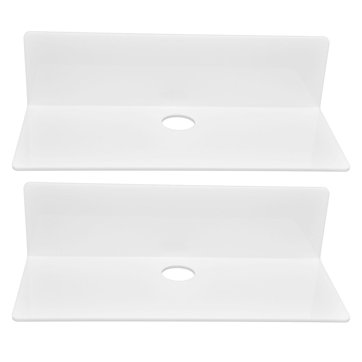 2Pcs Display Shelf Acrylic Perforation Free High Strength Wall Mount Shelf for Speaker Clock