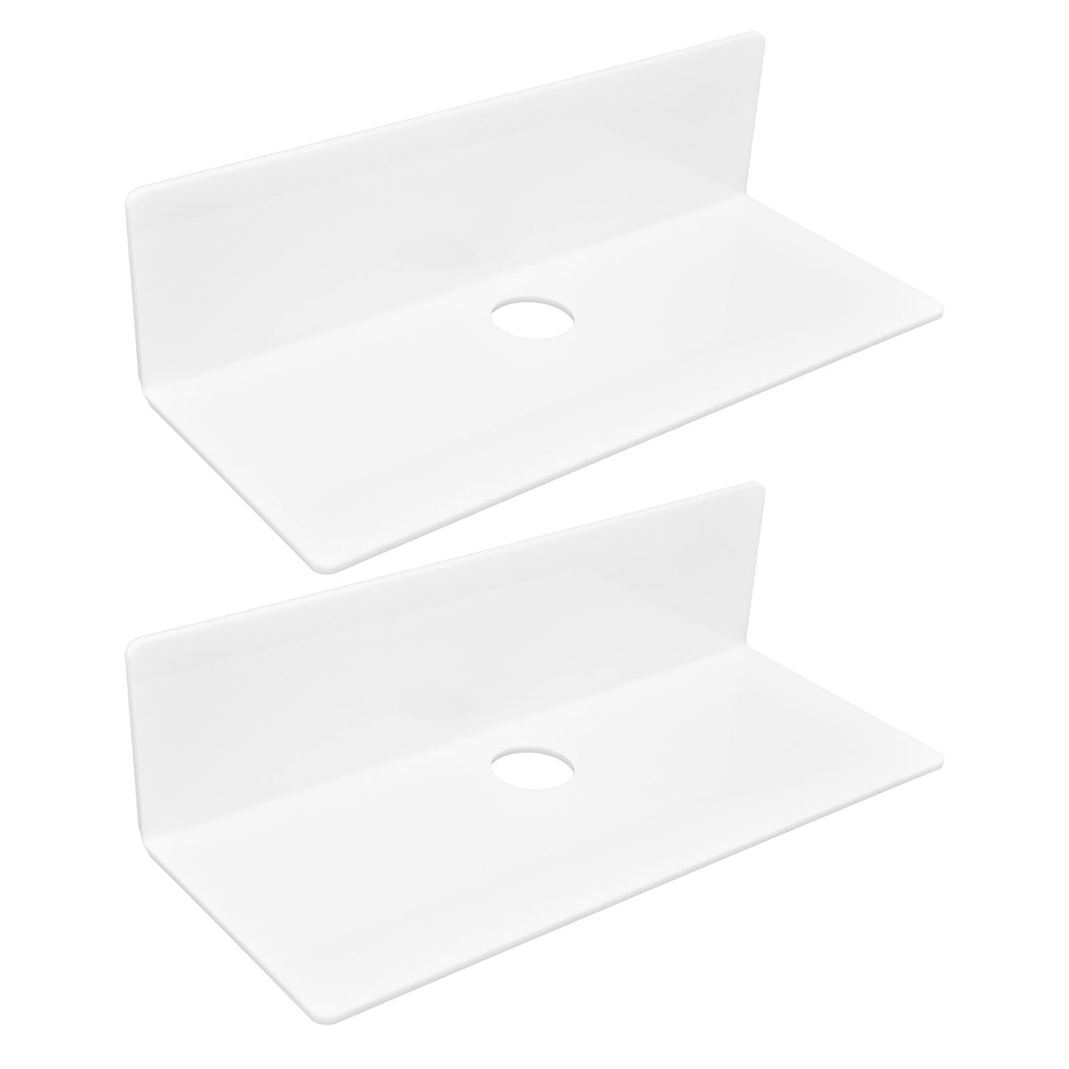 2Pcs Display Shelf Acrylic Perforation Free High Strength Wall Mount Shelf for Speaker Clock