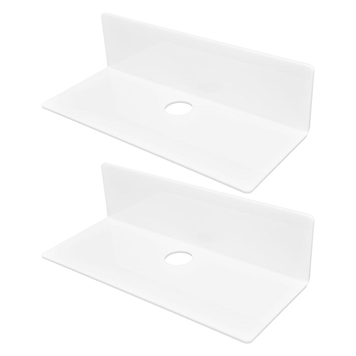 2Pcs Display Shelf Acrylic Perforation Free High Strength Wall Mount Shelf for Speaker Clock