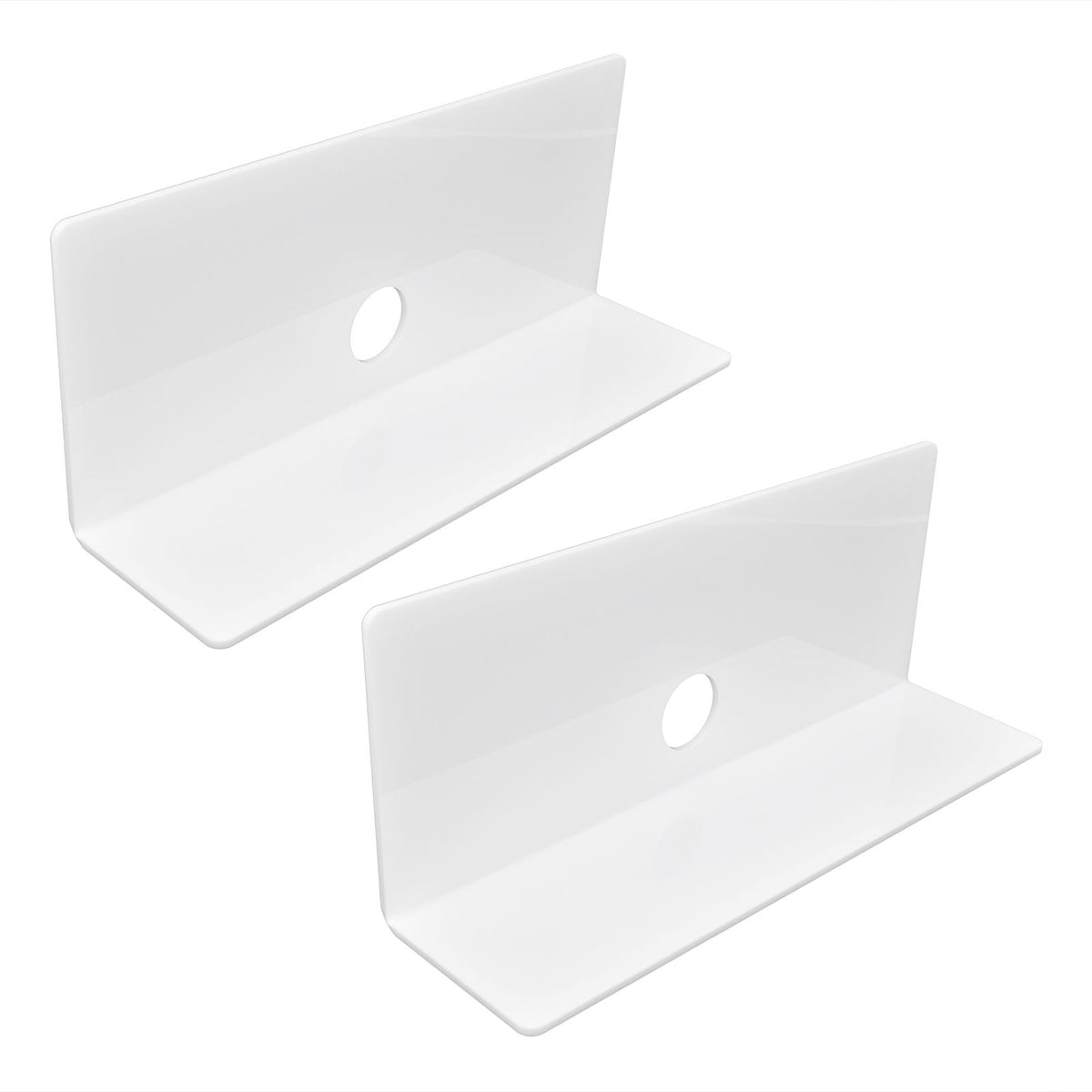 2Pcs Display Shelf Acrylic Perforation Free High Strength Wall Mount Shelf for Speaker Clock