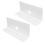 2Pcs Display Shelf Acrylic Perforation Free High Strength Wall Mount Shelf for Speaker Clock - Low Angle
