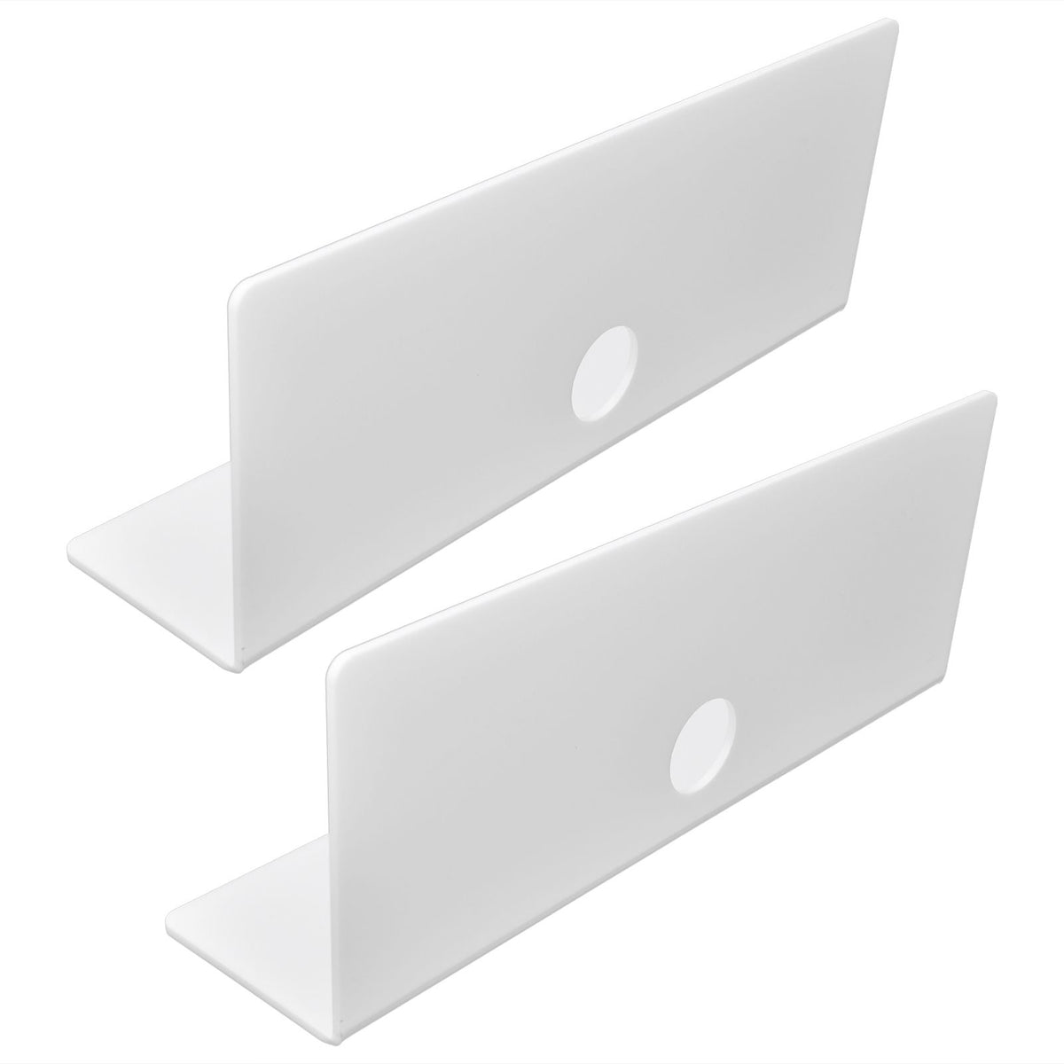 2Pcs Display Shelf Acrylic Perforation Free High Strength Wall Mount Shelf for Speaker Clock