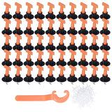 151PCS Tile Leveler Spacer Floor Tile Leveling System Reusable Wall Leveling System with Wrench - Top-Down View